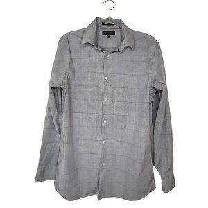 Banana Republic Men's‎ Button-Up Shirt Medium Long Sleeve Checkered 97% Cotton &